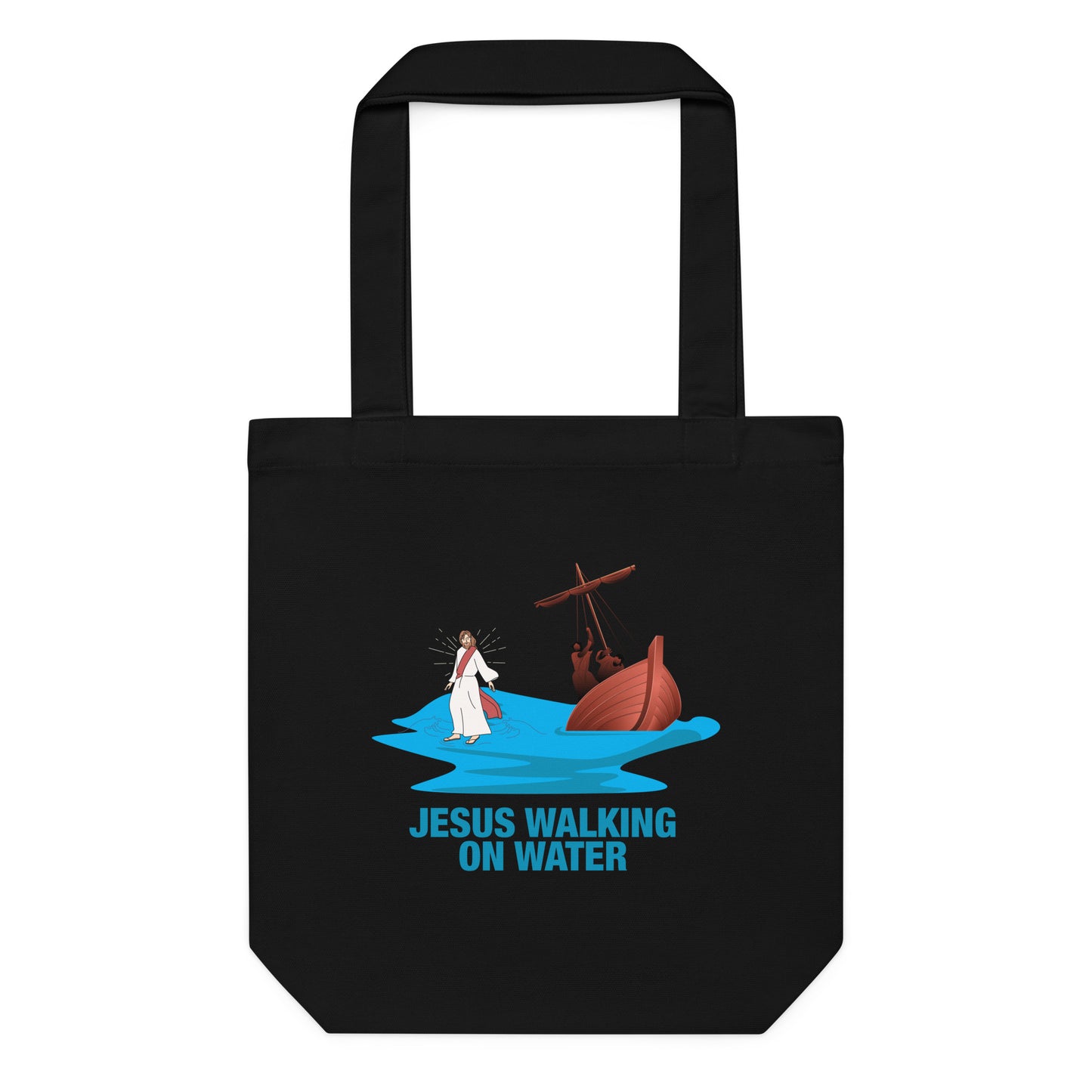 Jesus Walking on Water Cotton Tote Bag