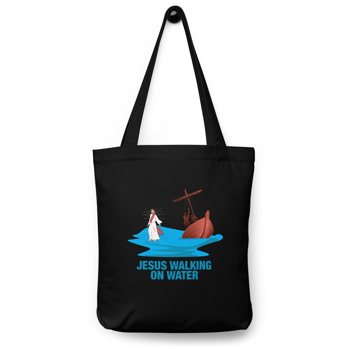 Jesus Walking on Water Cotton Tote Bag