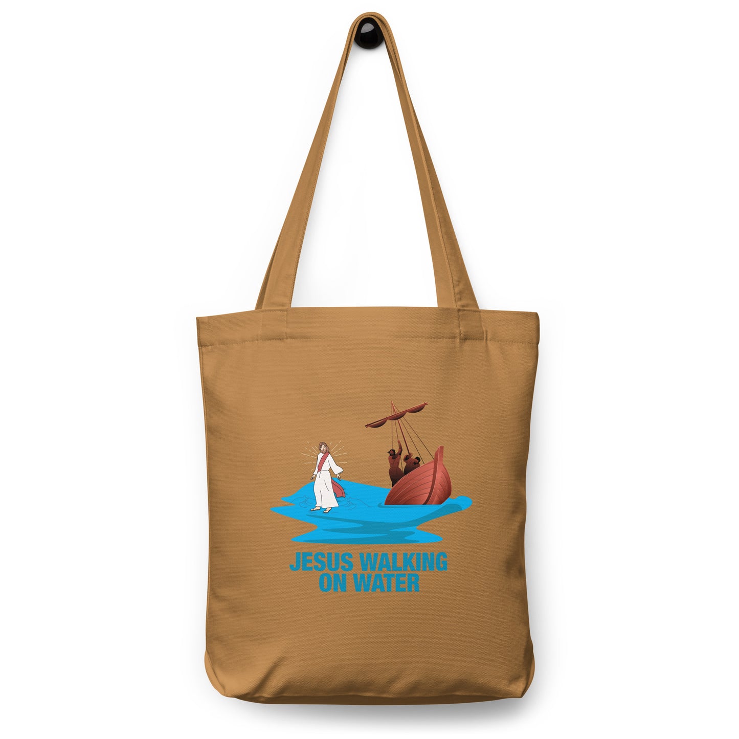 Jesus Walking on Water Cotton Tote Bag