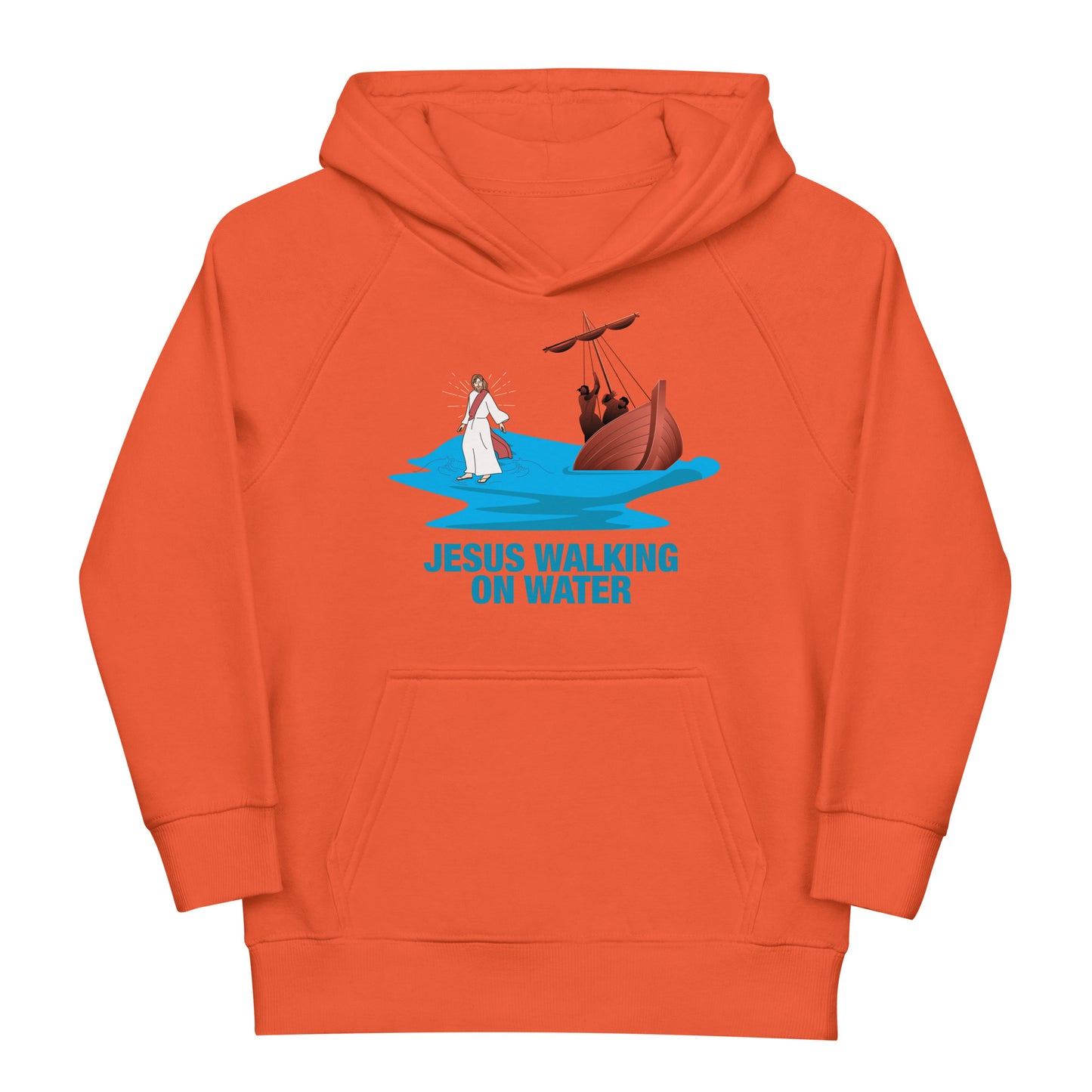 Jesus Walking on Water Kids Eco Hoodie