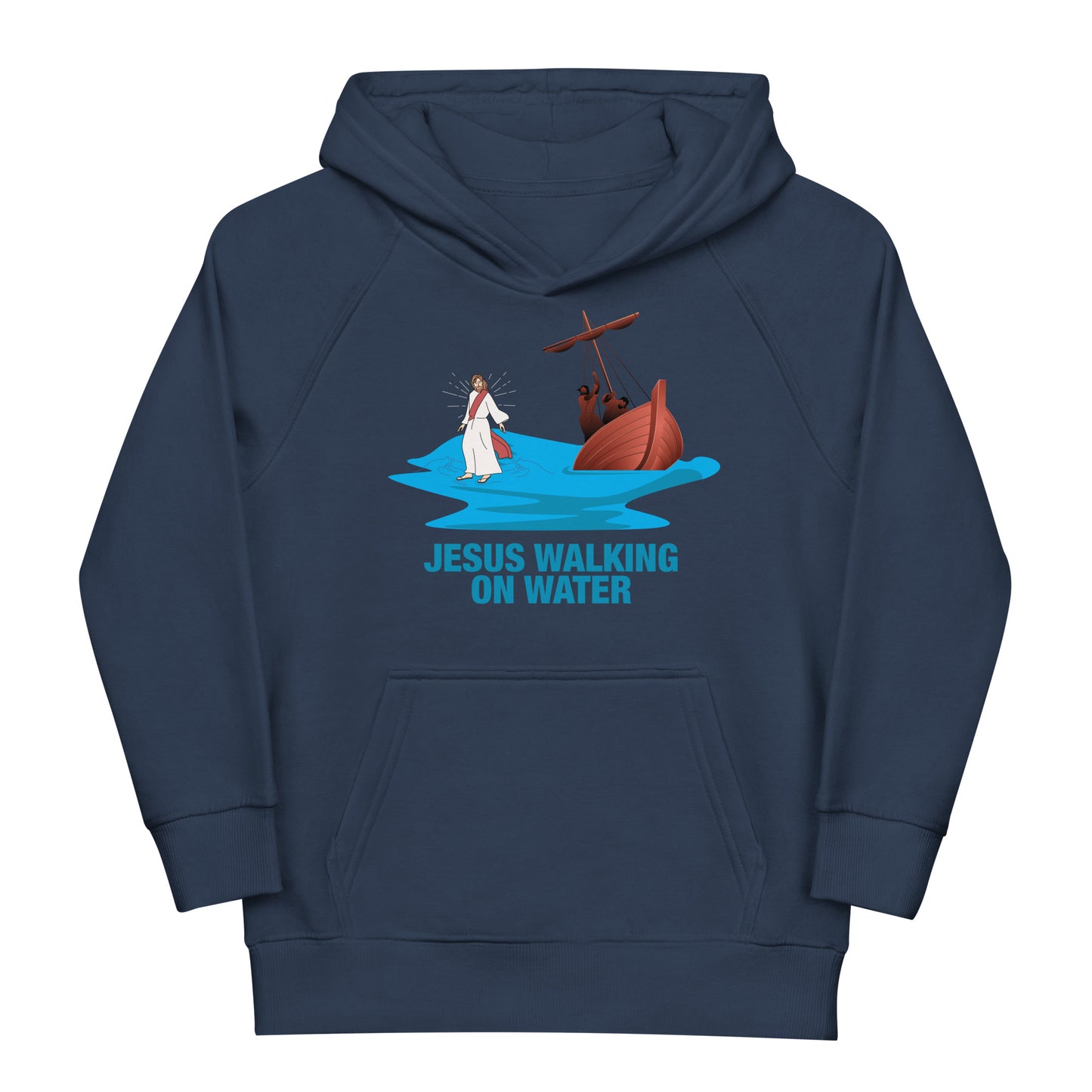 Jesus Walking on Water Kids Eco Hoodie