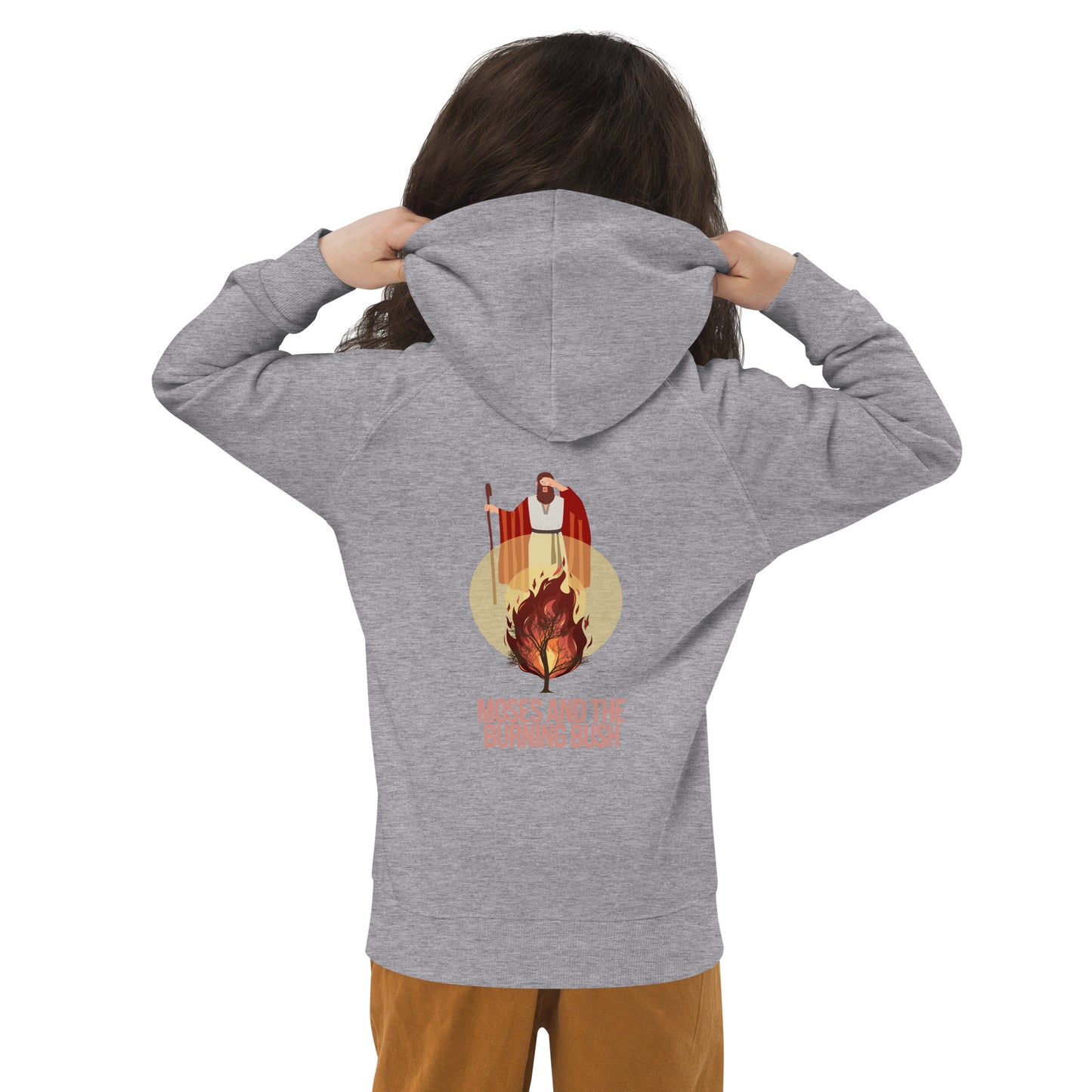 Moses and the Burning Bush Kids Eco Hoodie