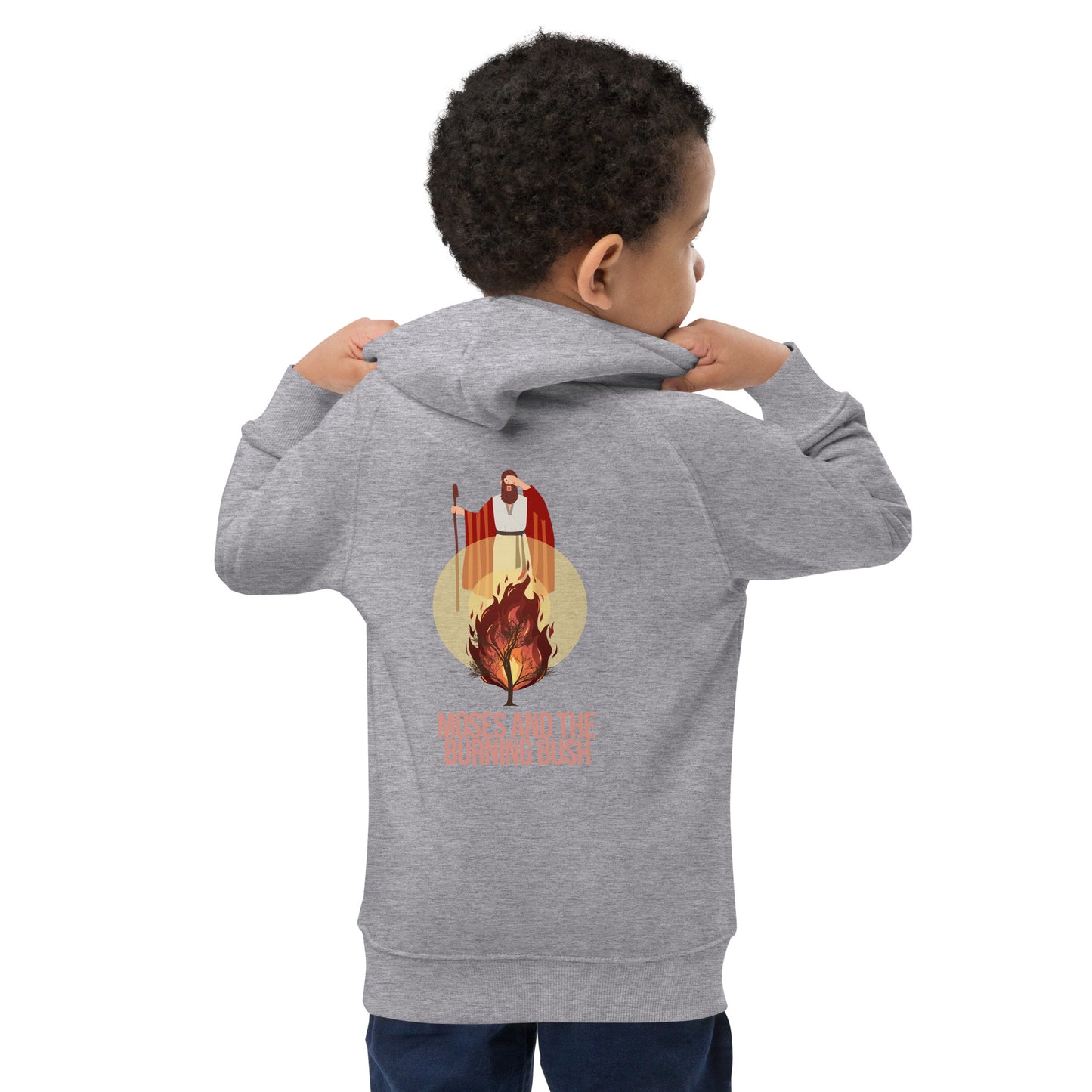 Moses and the Burning Bush Kids Eco Hoodie