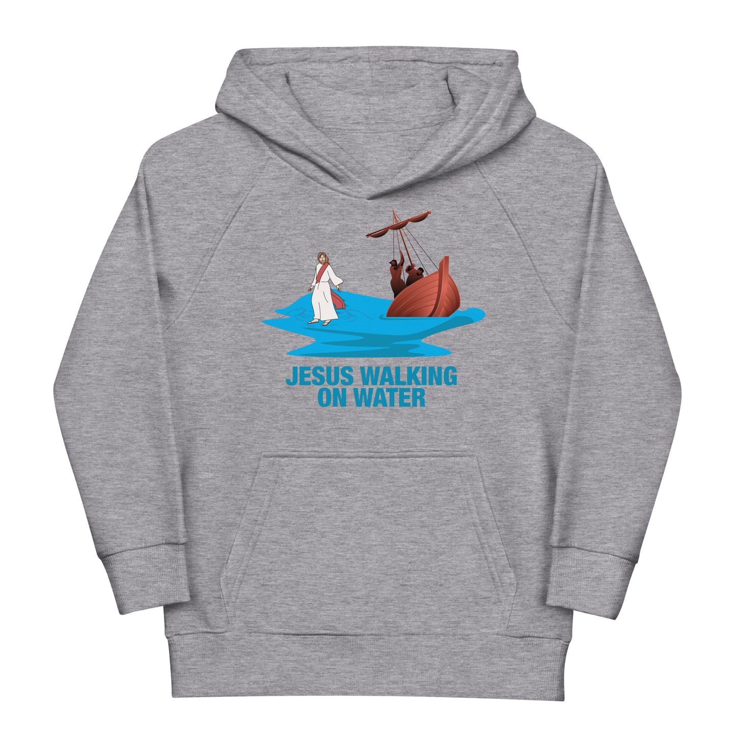 Jesus Walking on Water Kids Eco Hoodie