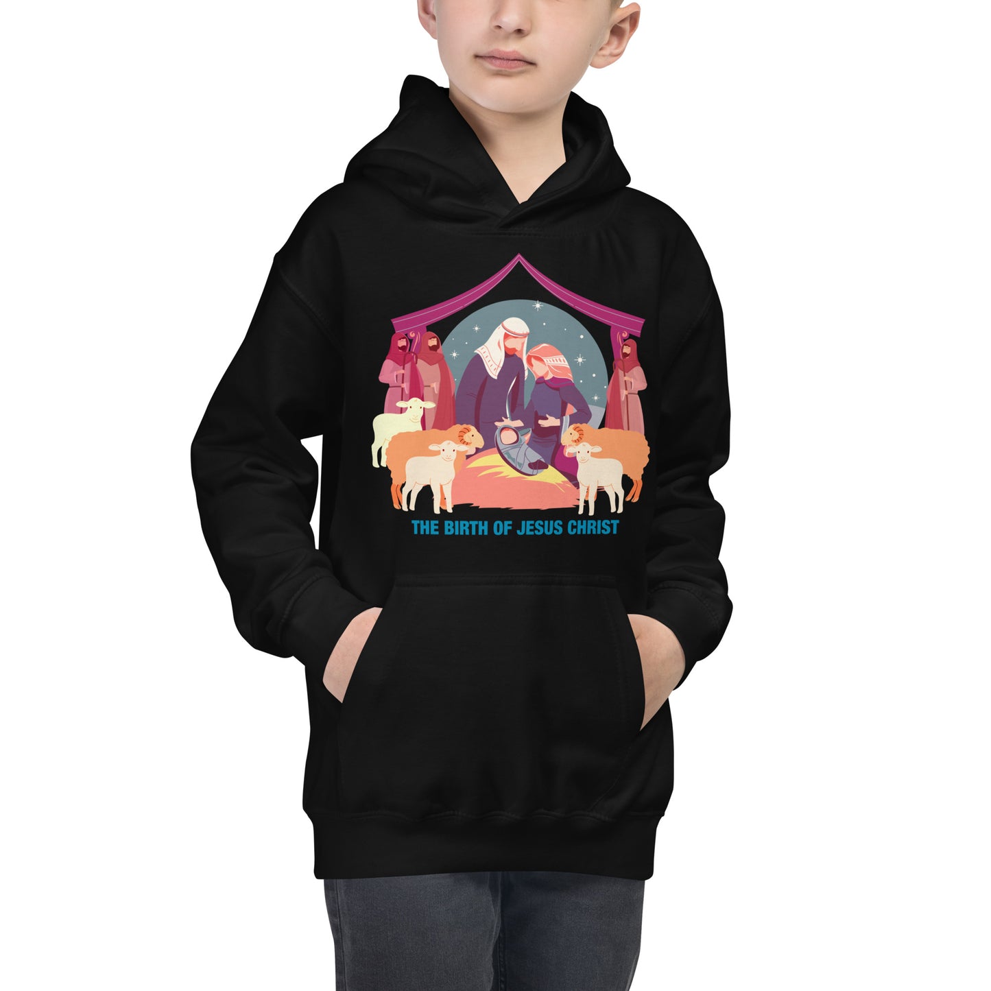 The Birth of Jesus Christ Kids Hoodie