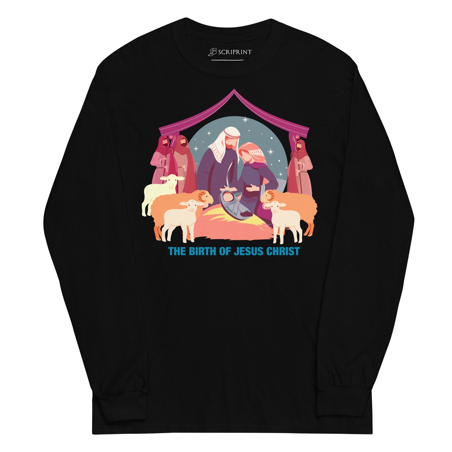 The Birth of Jesus Christ Men’s Long Sleeve Shirt