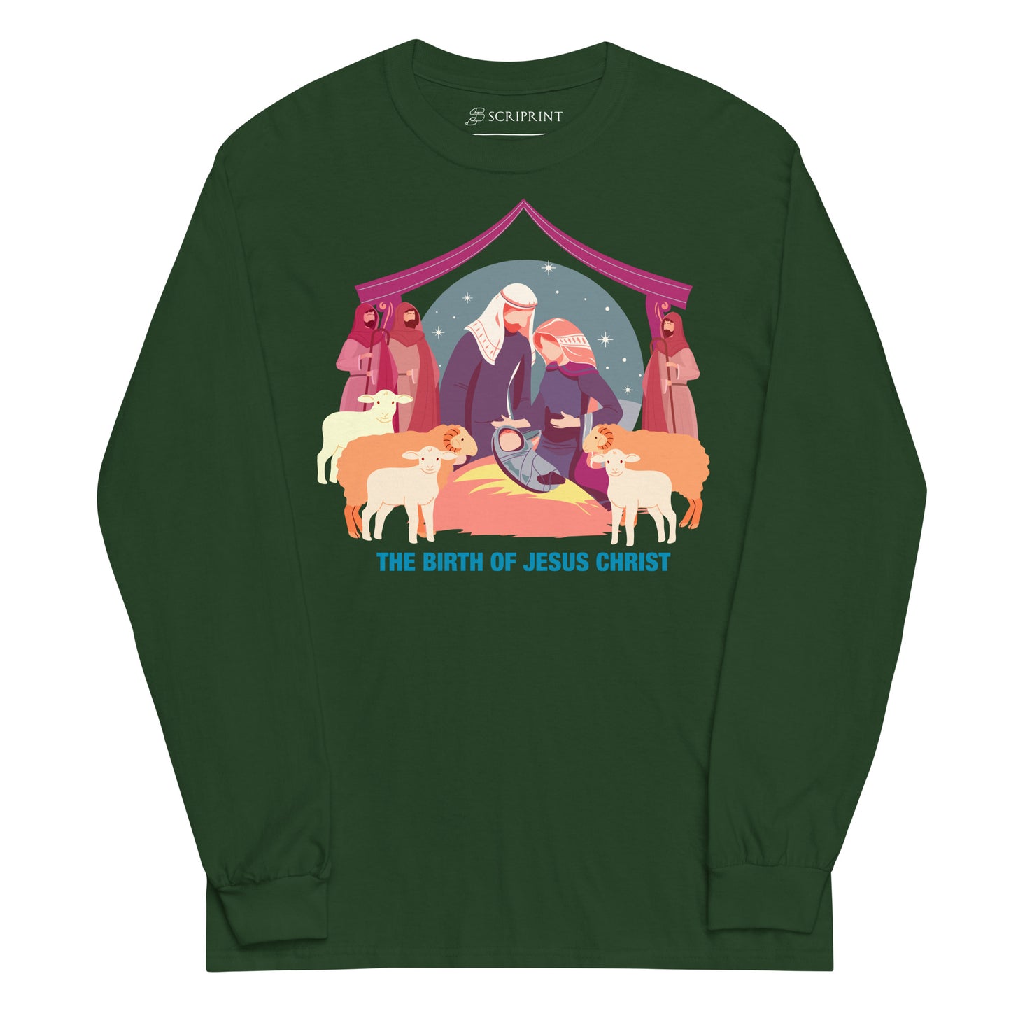 The Birth of Jesus Christ Men’s Long Sleeve Shirt