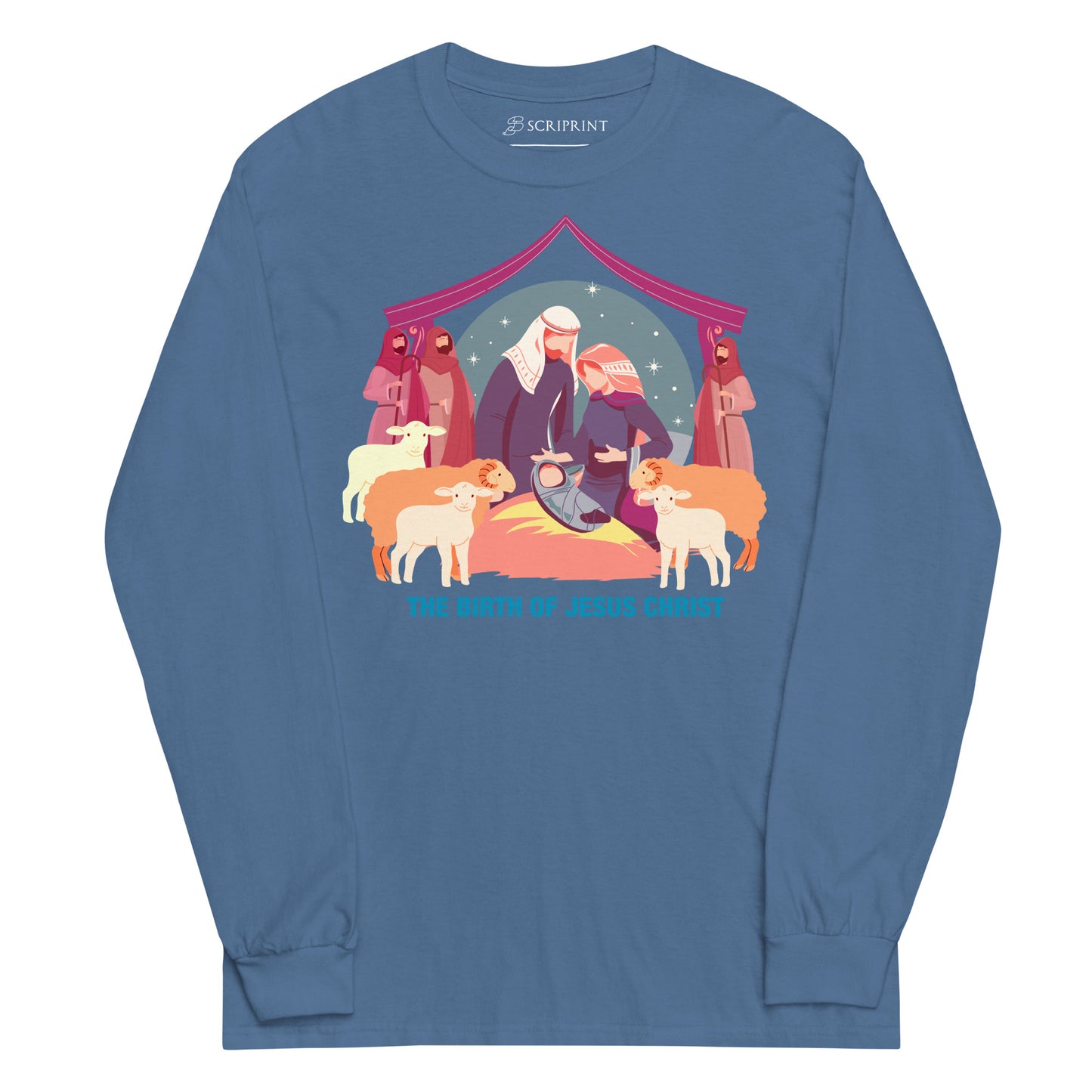 The Birth of Jesus Christ Men’s Long Sleeve Shirt