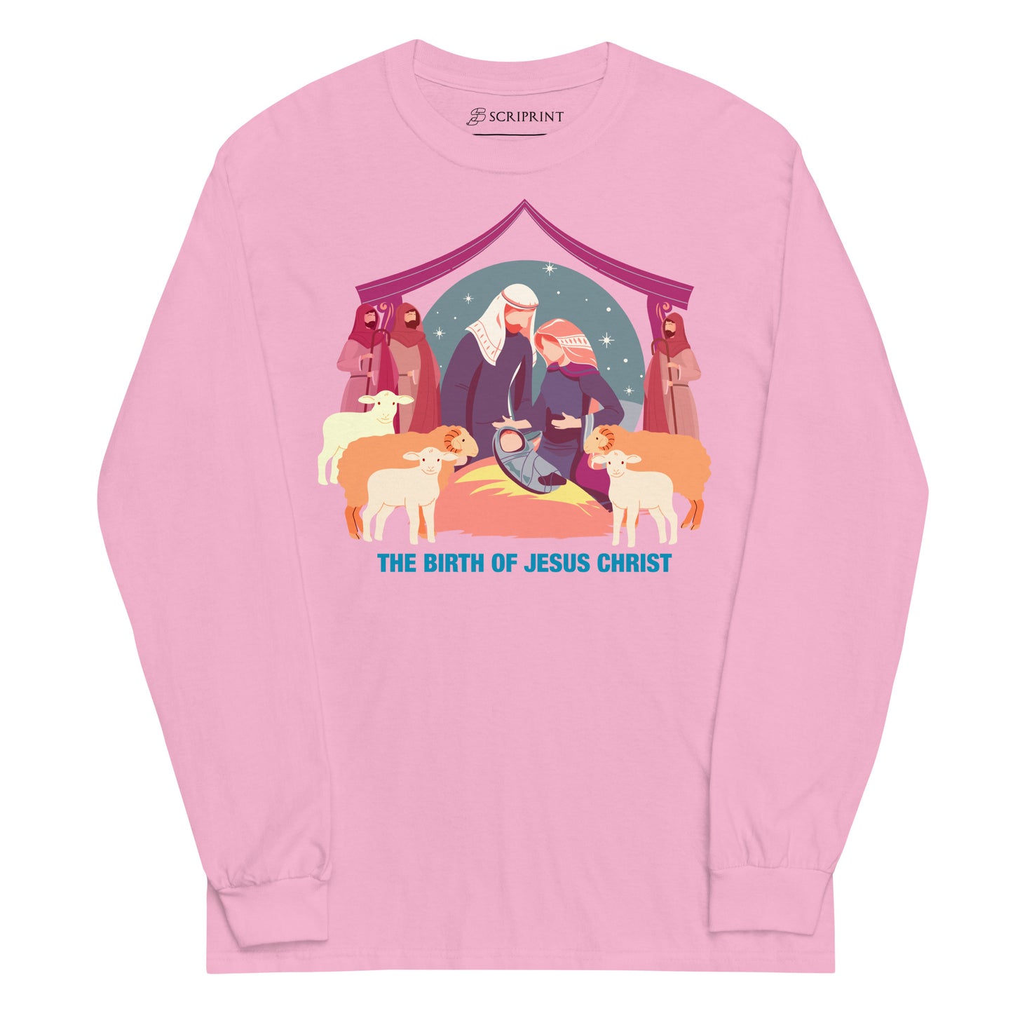 The Birth of Jesus Christ Men’s Long Sleeve Shirt