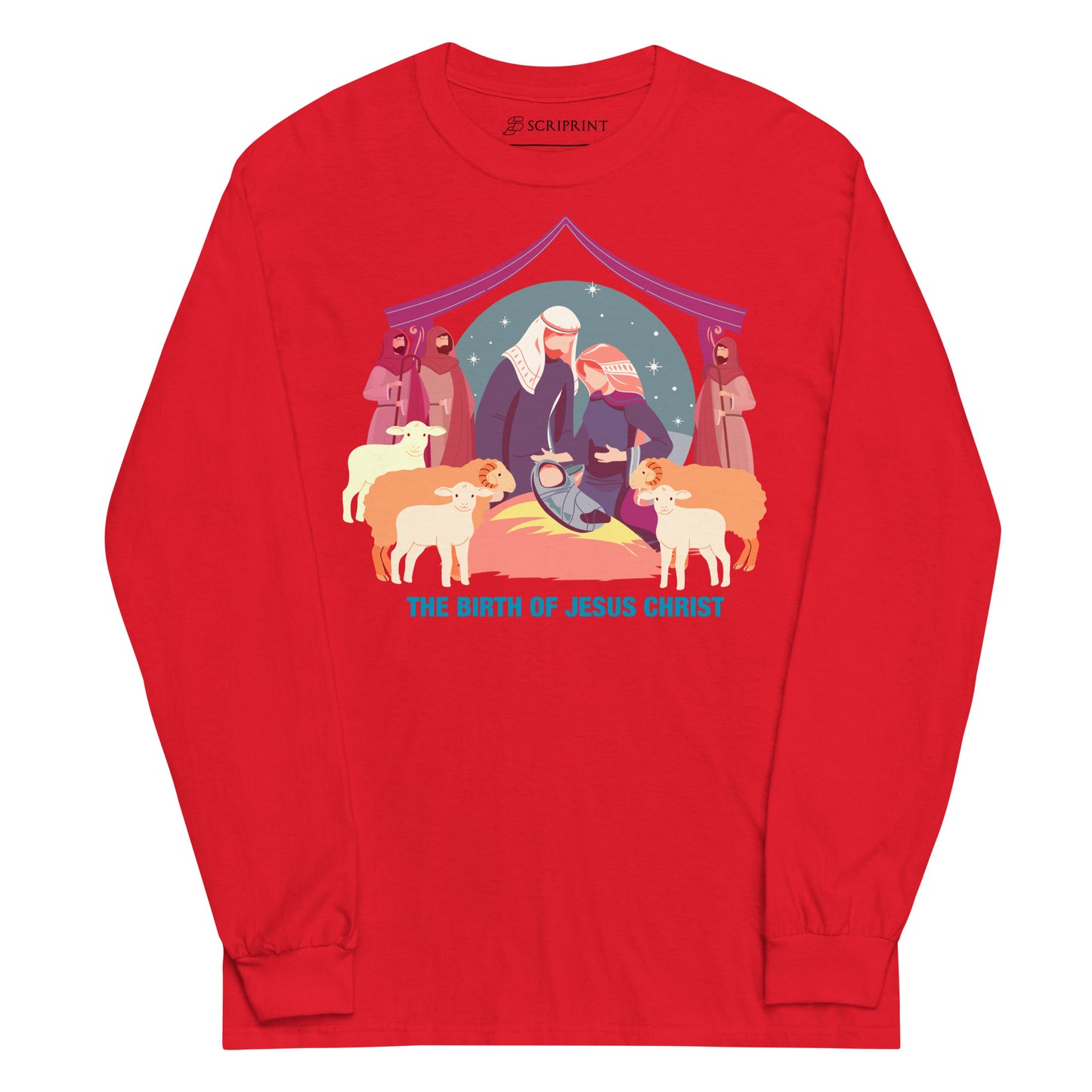 The Birth of Jesus Christ Men’s Long Sleeve Shirt