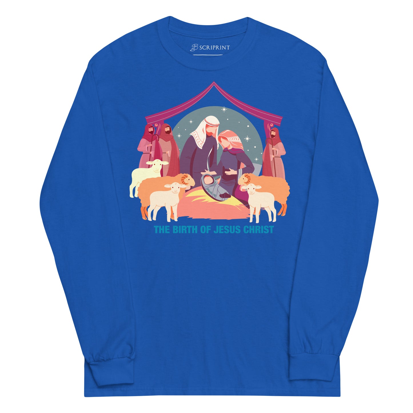 The Birth of Jesus Christ Men’s Long Sleeve Shirt