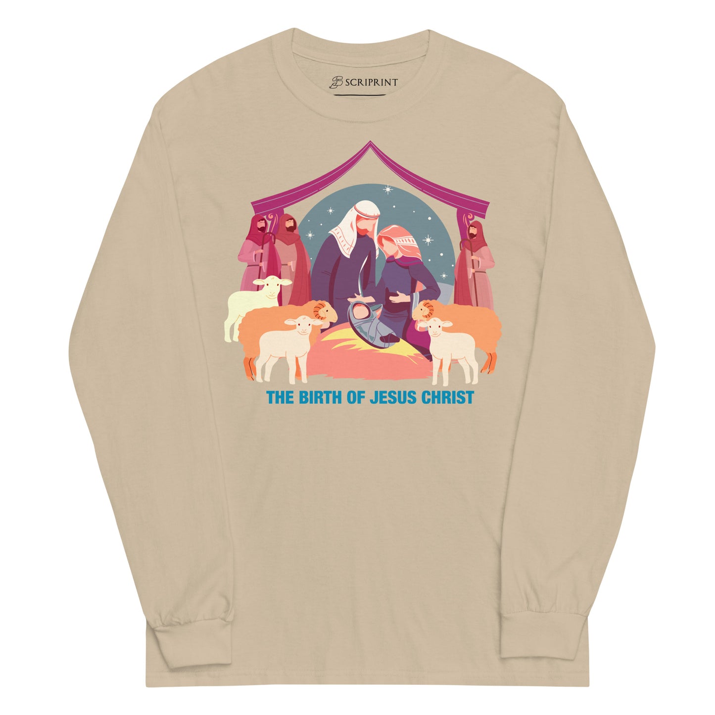 The Birth of Jesus Christ Men’s Long Sleeve Shirt