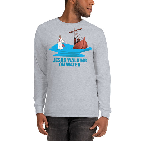 Jesus Walking on Water Men’s Long Sleeve Shirt