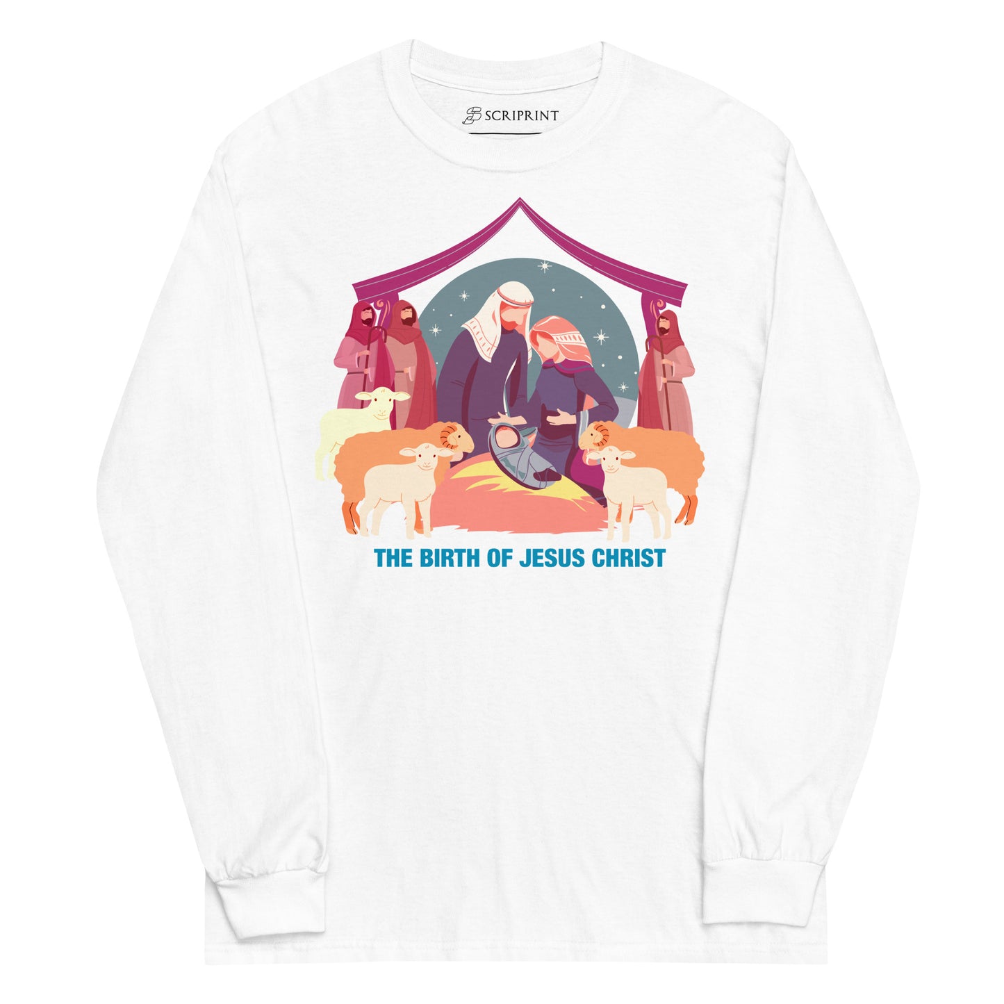The Birth of Jesus Christ Men’s Long Sleeve Shirt