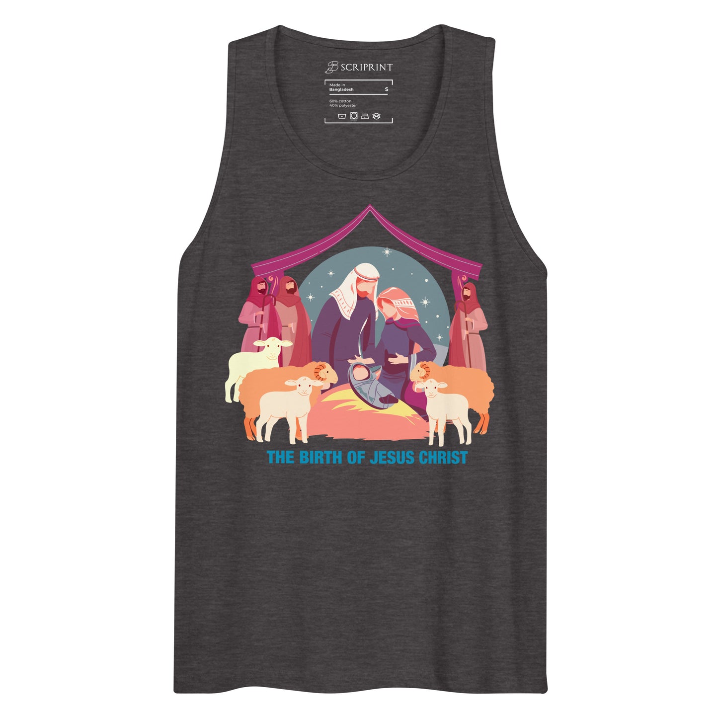 The Birth of Jesus Christ Men’s Premium Tank Top