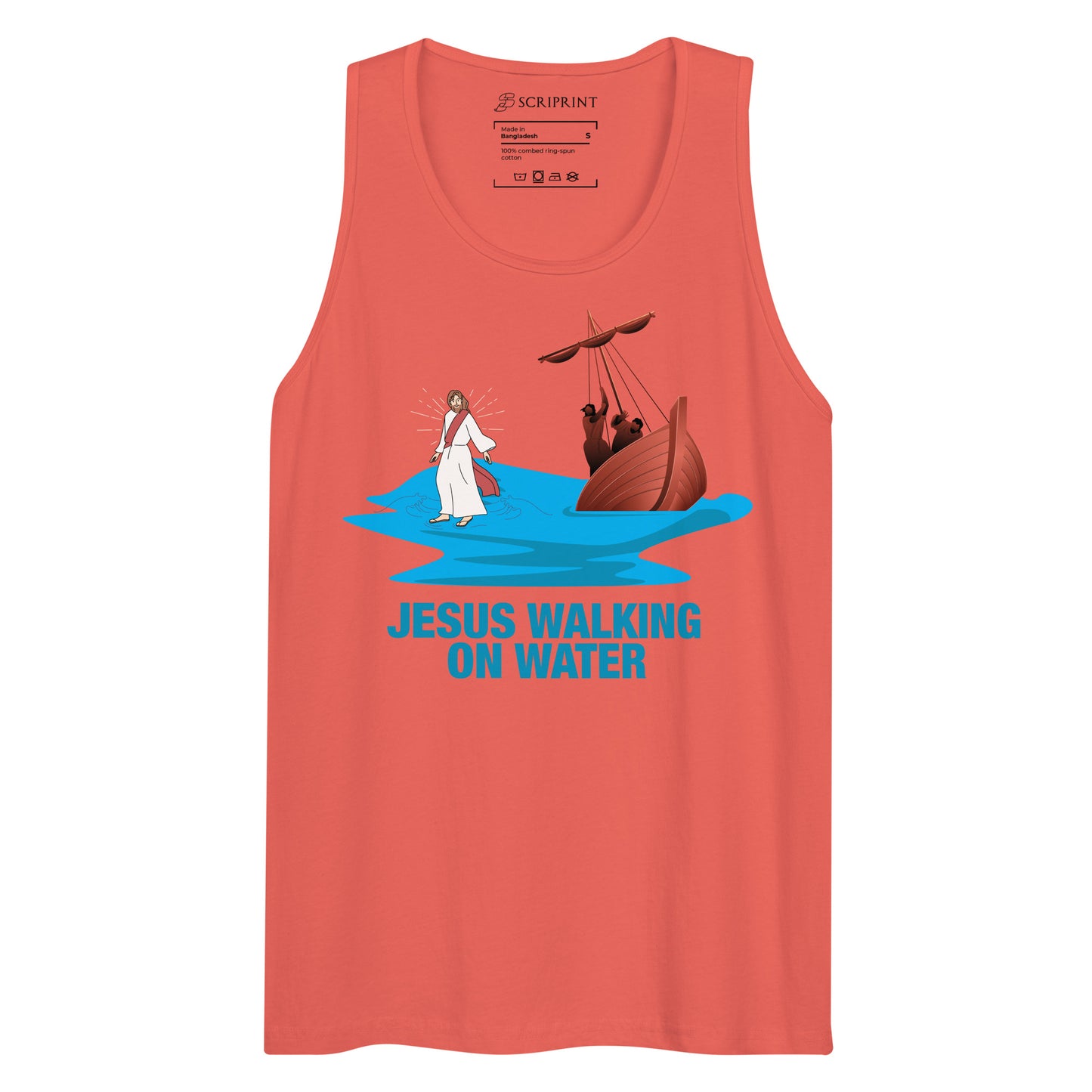 Jesus Walking on Water Men’s Premium Tank Top