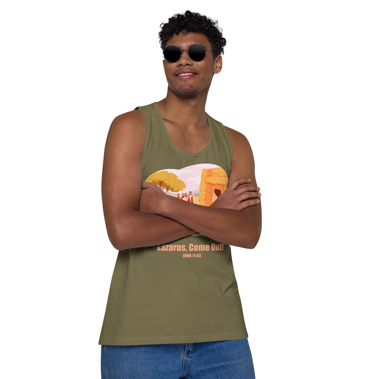 Lazarus, Come Out! Men’s Premium Tank Top