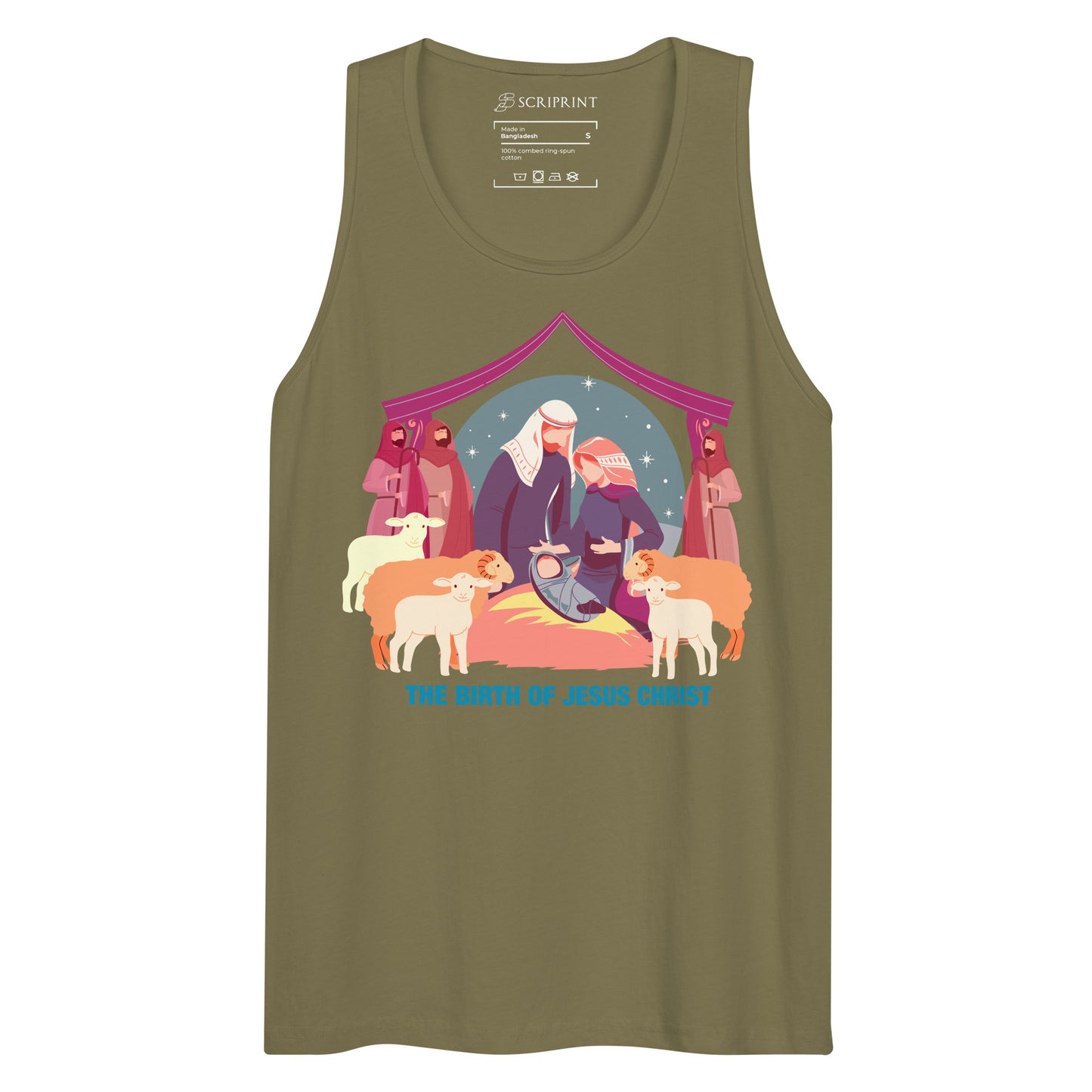 The Birth of Jesus Christ Men’s Premium Tank Top