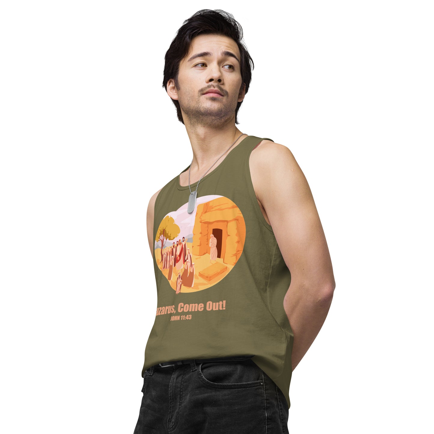 Lazarus, Come Out! Men’s Premium Tank Top