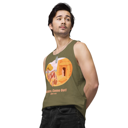 Lazarus, Come Out! Men’s Premium Tank Top