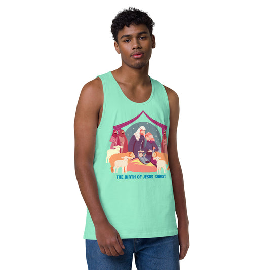 The Birth of Jesus Christ Men’s Premium Tank Top