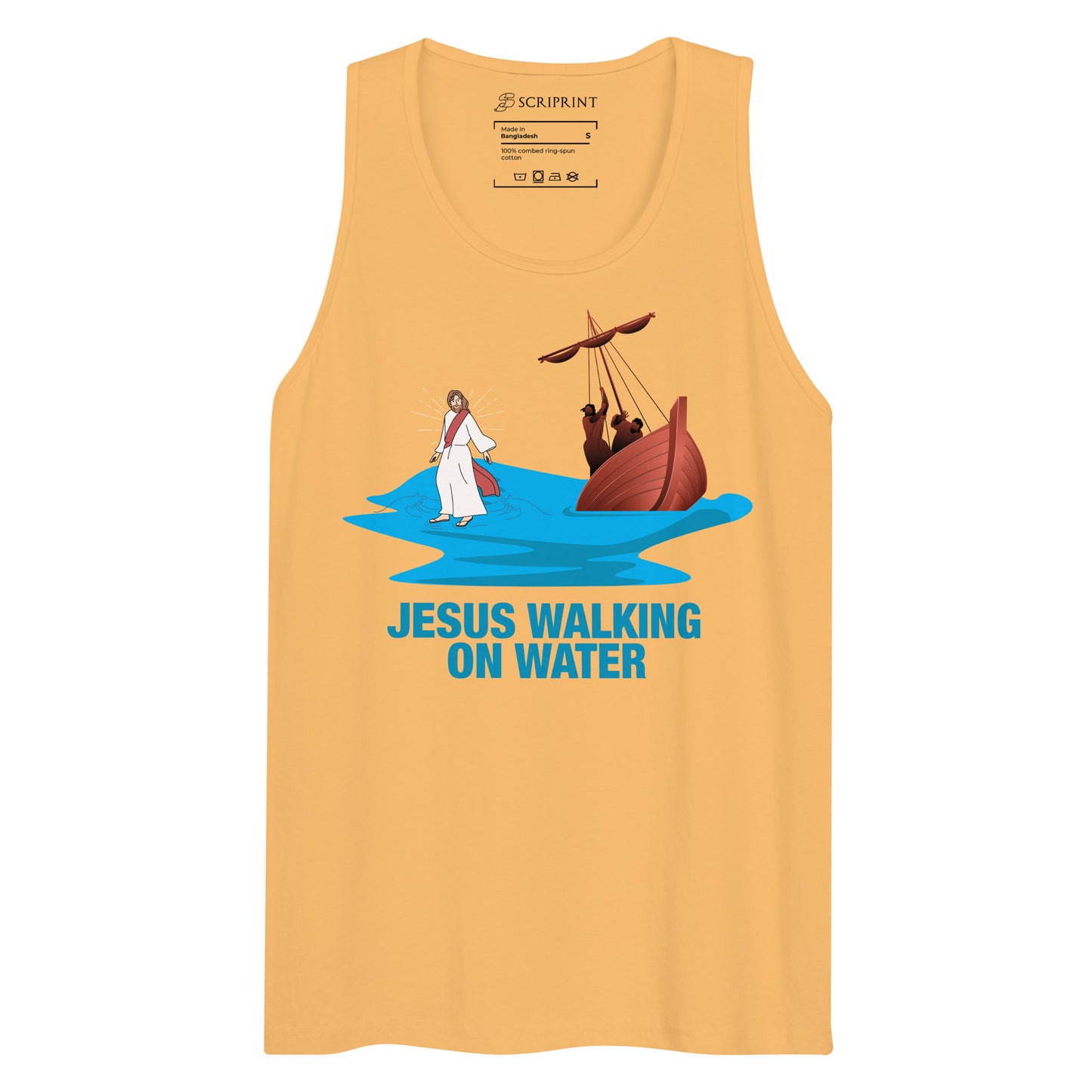 Jesus Walking on Water Men’s Premium Tank Top