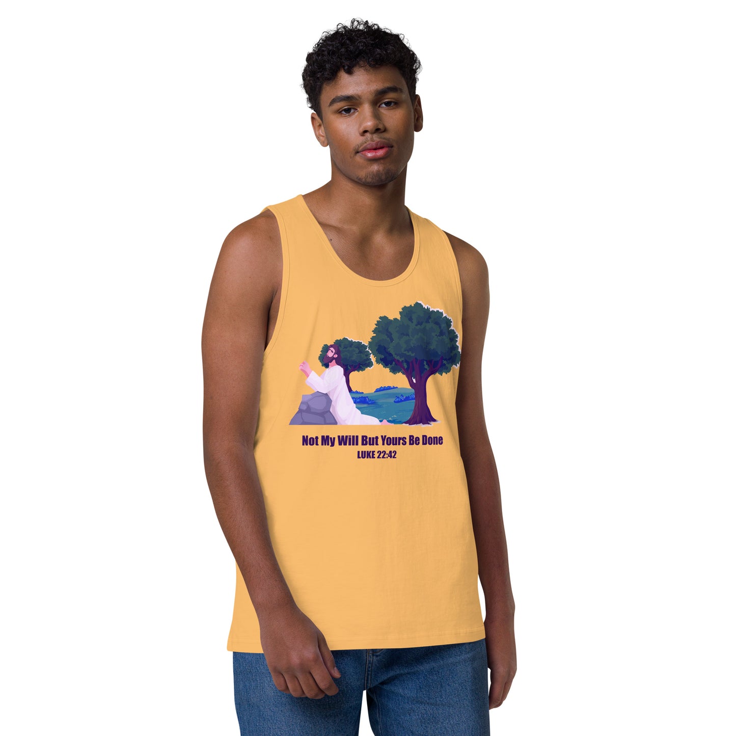 Not My Will Men’s Premium Tank Top