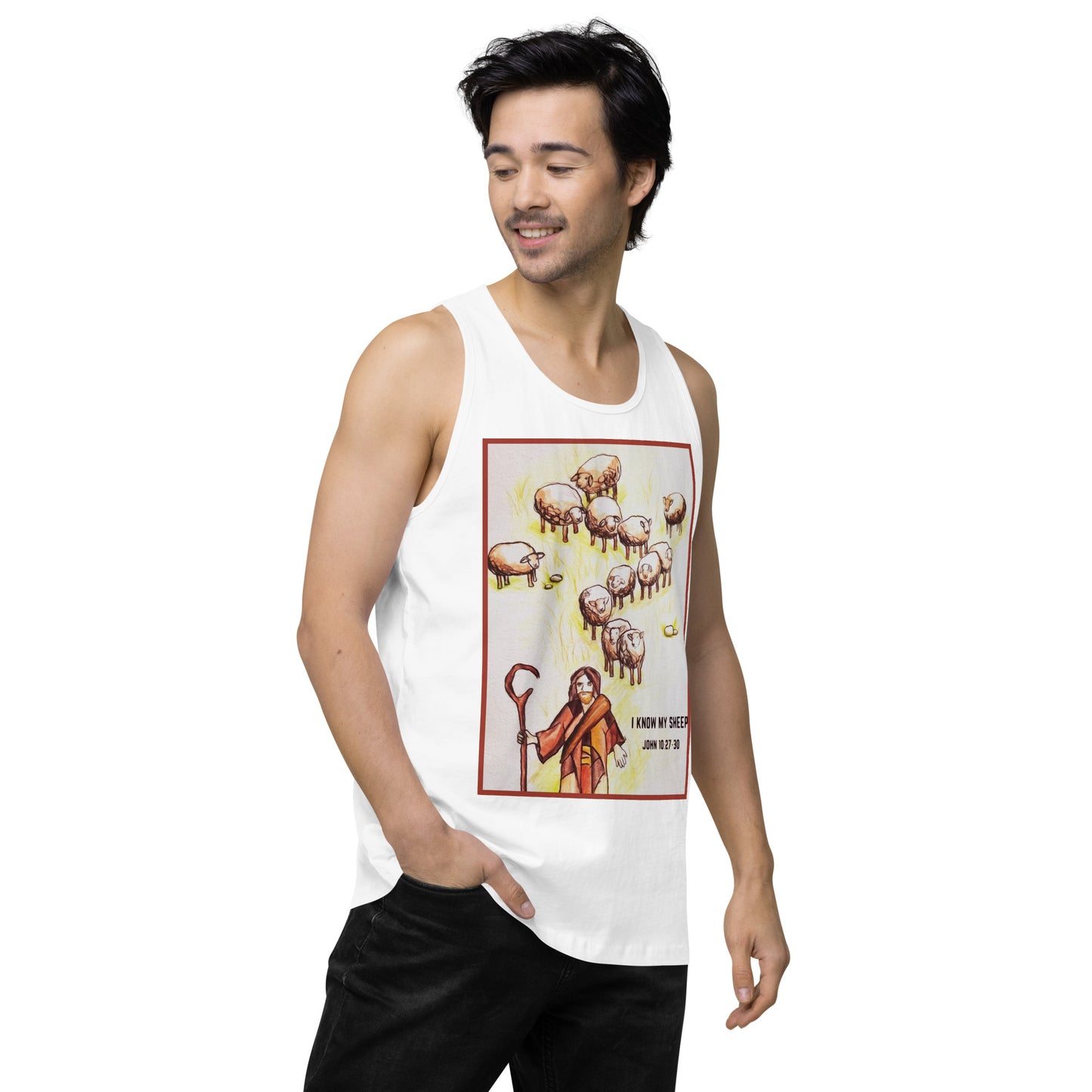 I Know My Sheep Men’s Premium Tank Top