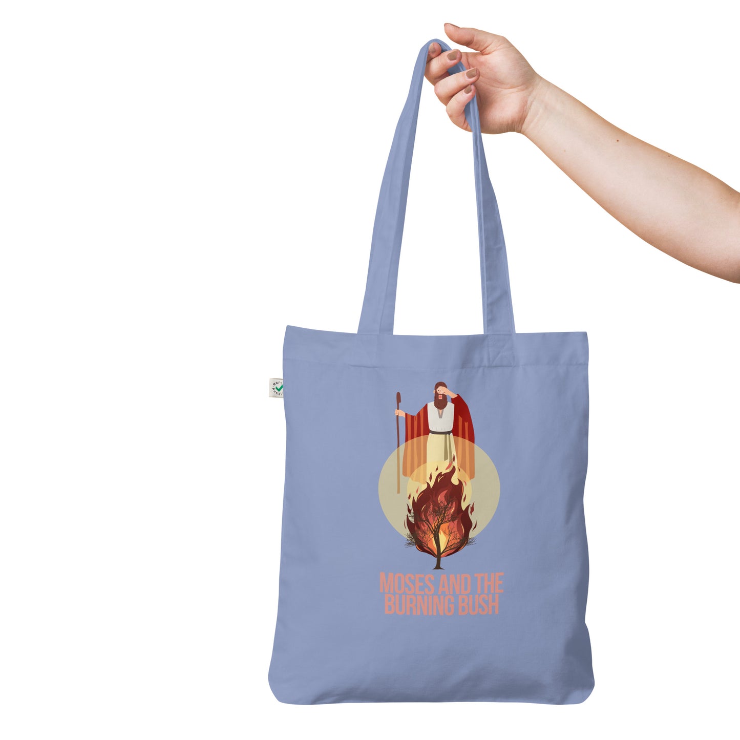 Moses and the Burning Bush Organic Fashion Tote Bag