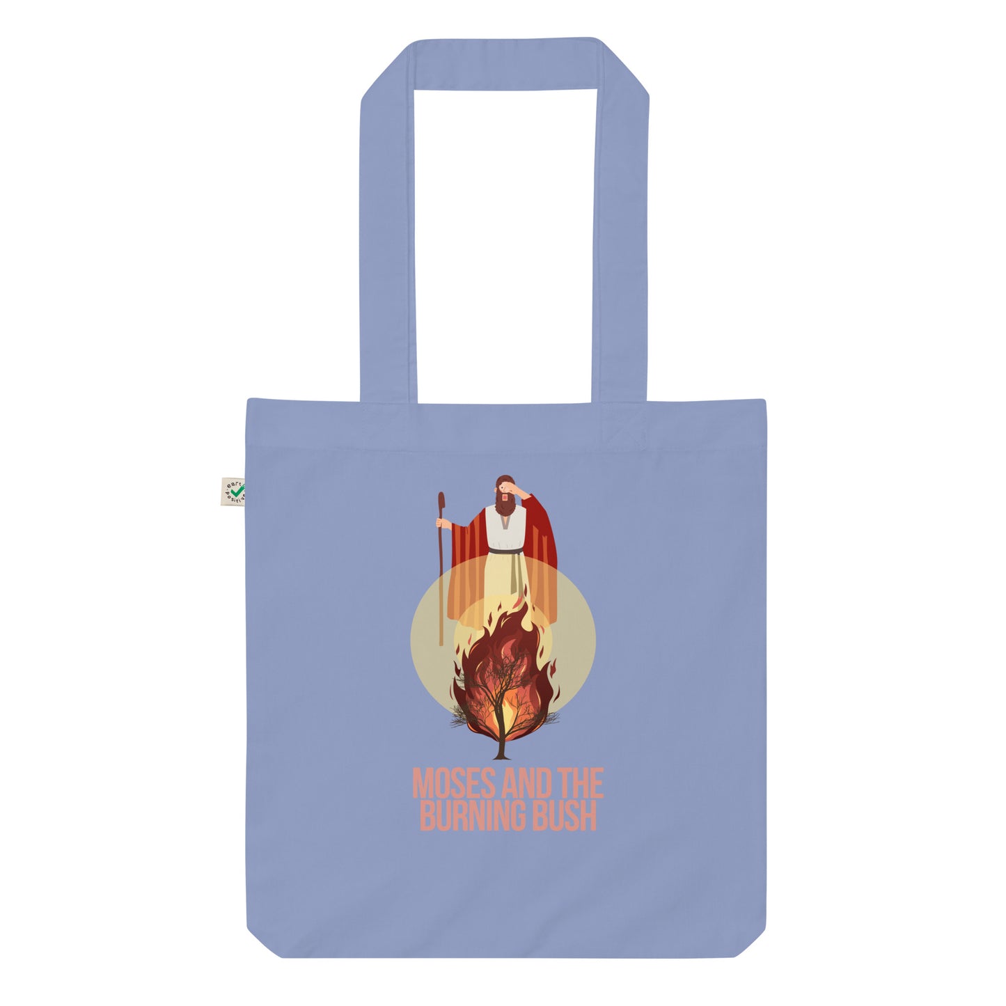 Moses and the Burning Bush Organic Fashion Tote Bag