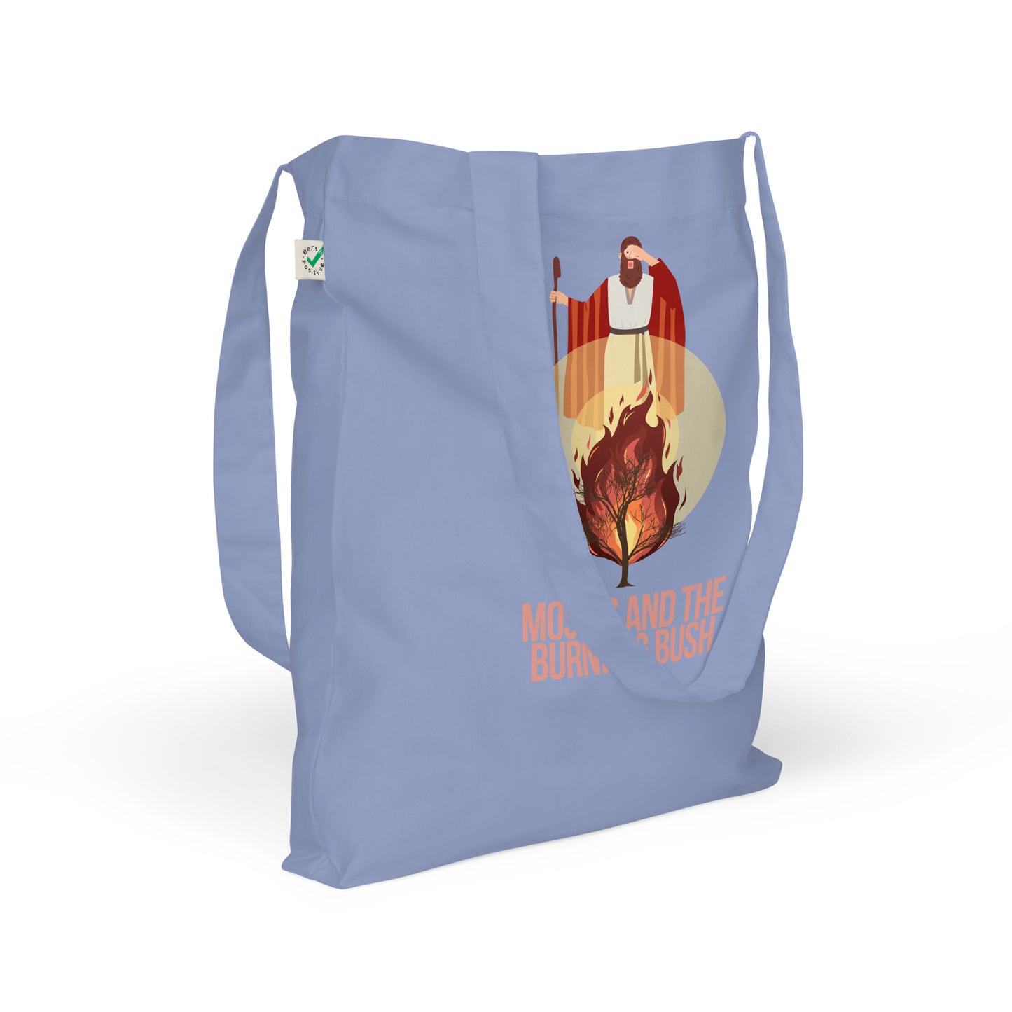 Moses and the Burning Bush Organic Fashion Tote Bag