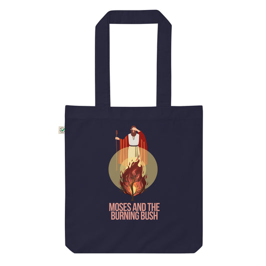 Moses and the Burning Bush Organic Fashion Tote Bag