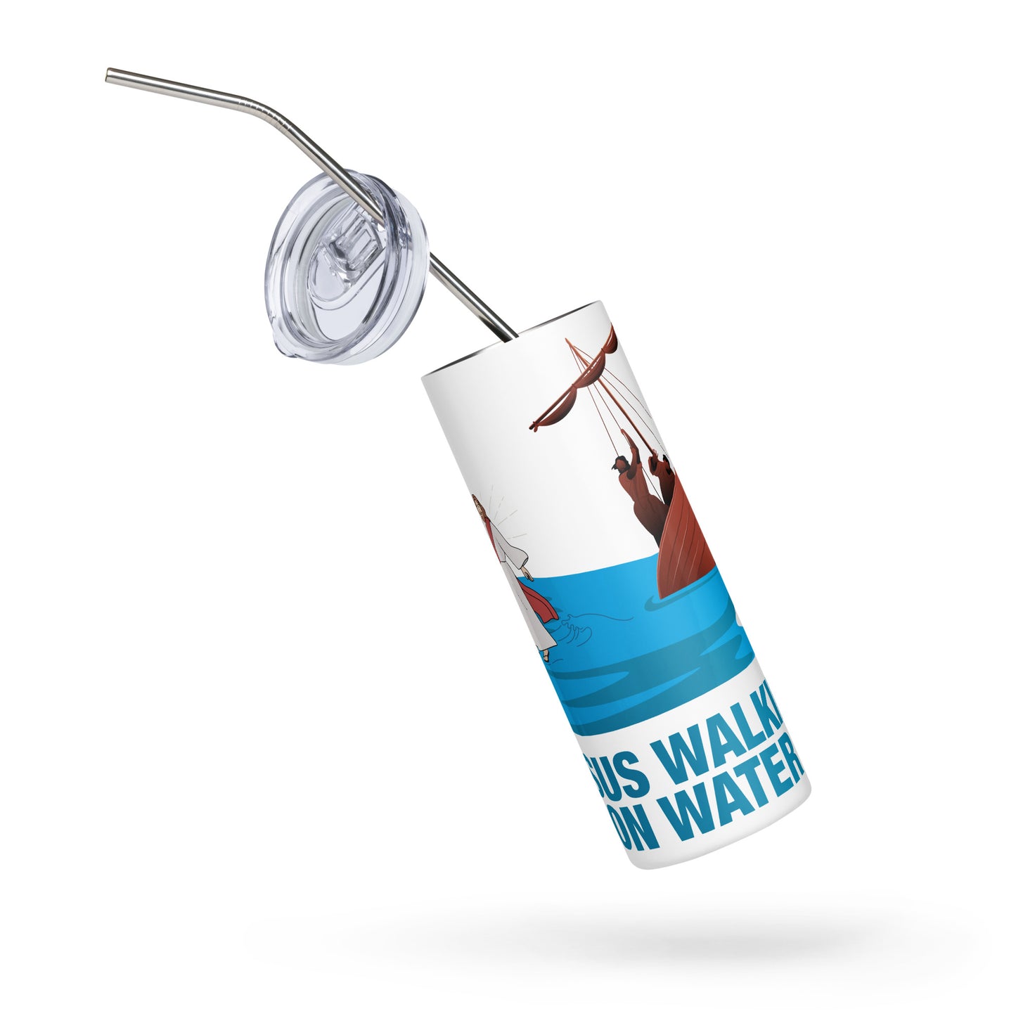 Jesus Walking on Water Stainless Steel Tumbler