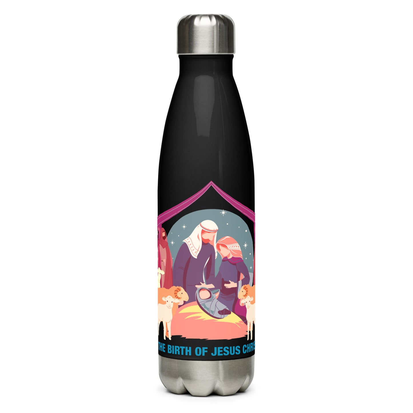 The Birth of Jesus Christ Stainless Steel Water Bottle
