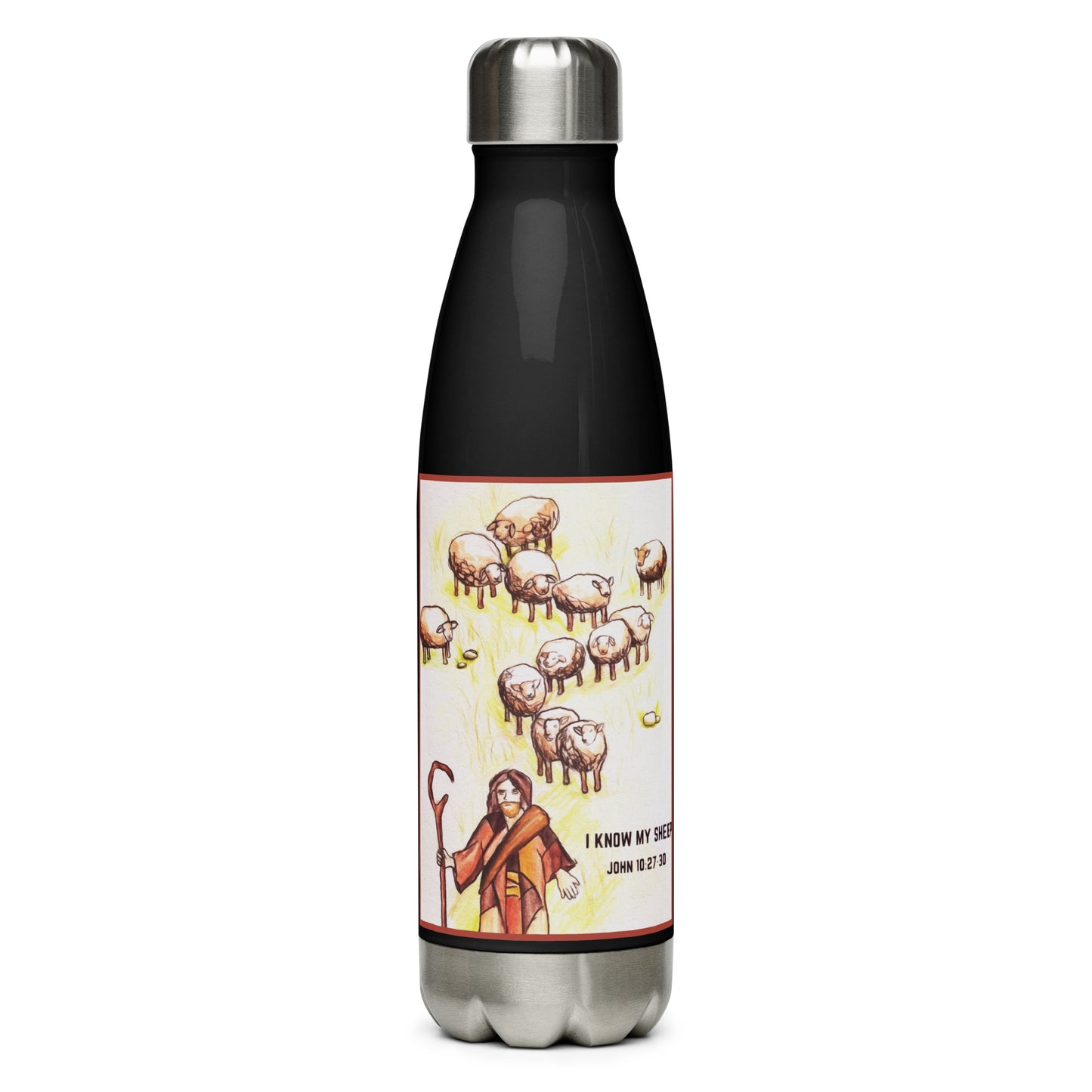 I Know My Sheep Stainless Steel Water Bottle