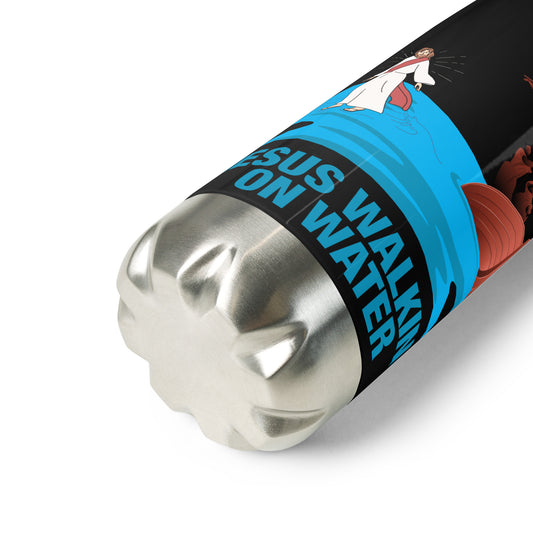 Jesus Walking on Water Stainless Steel Water Bottle