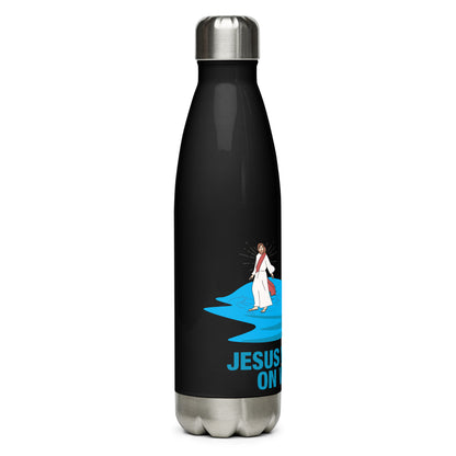 Jesus Walking on Water Stainless Steel Water Bottle