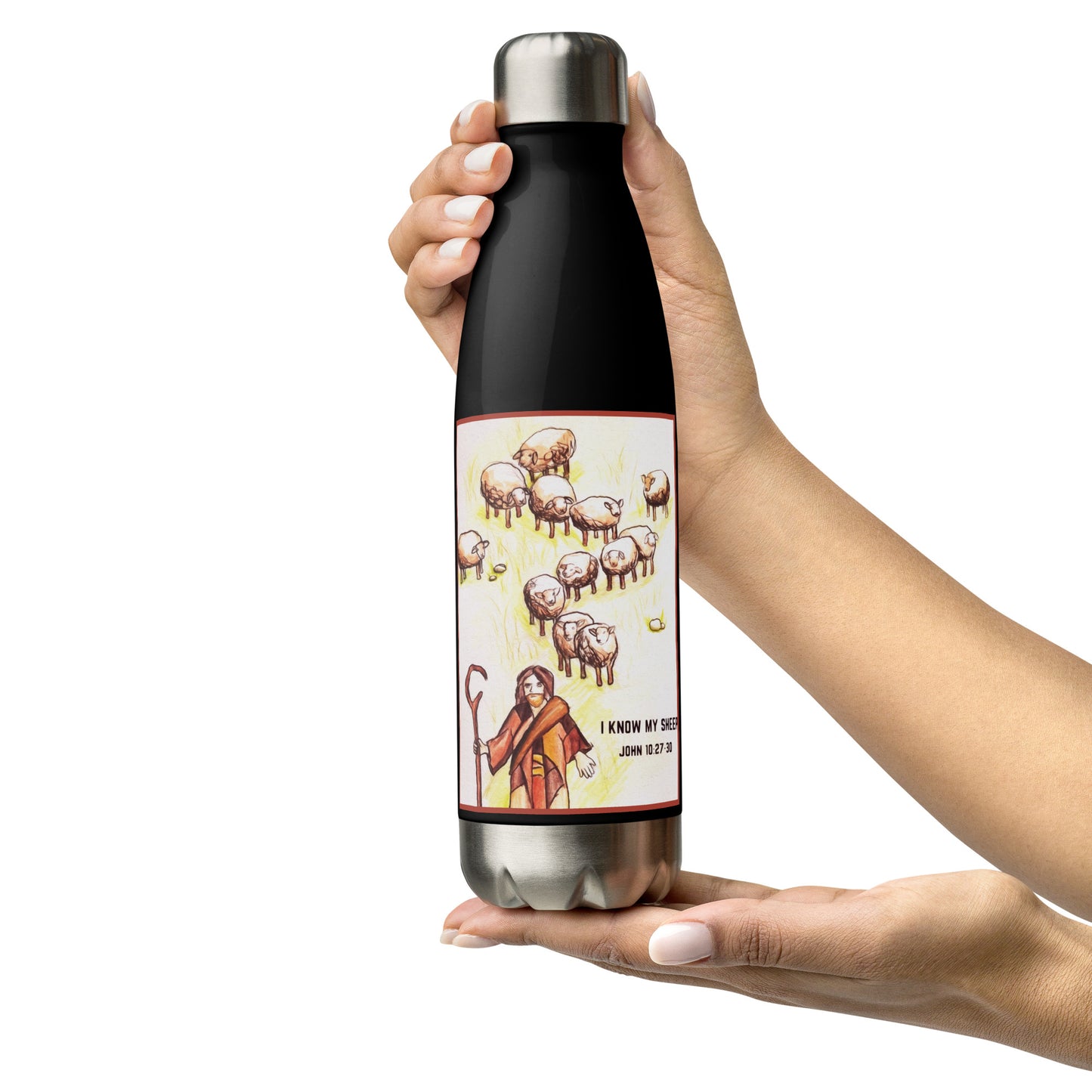 I Know My Sheep Stainless Steel Water Bottle