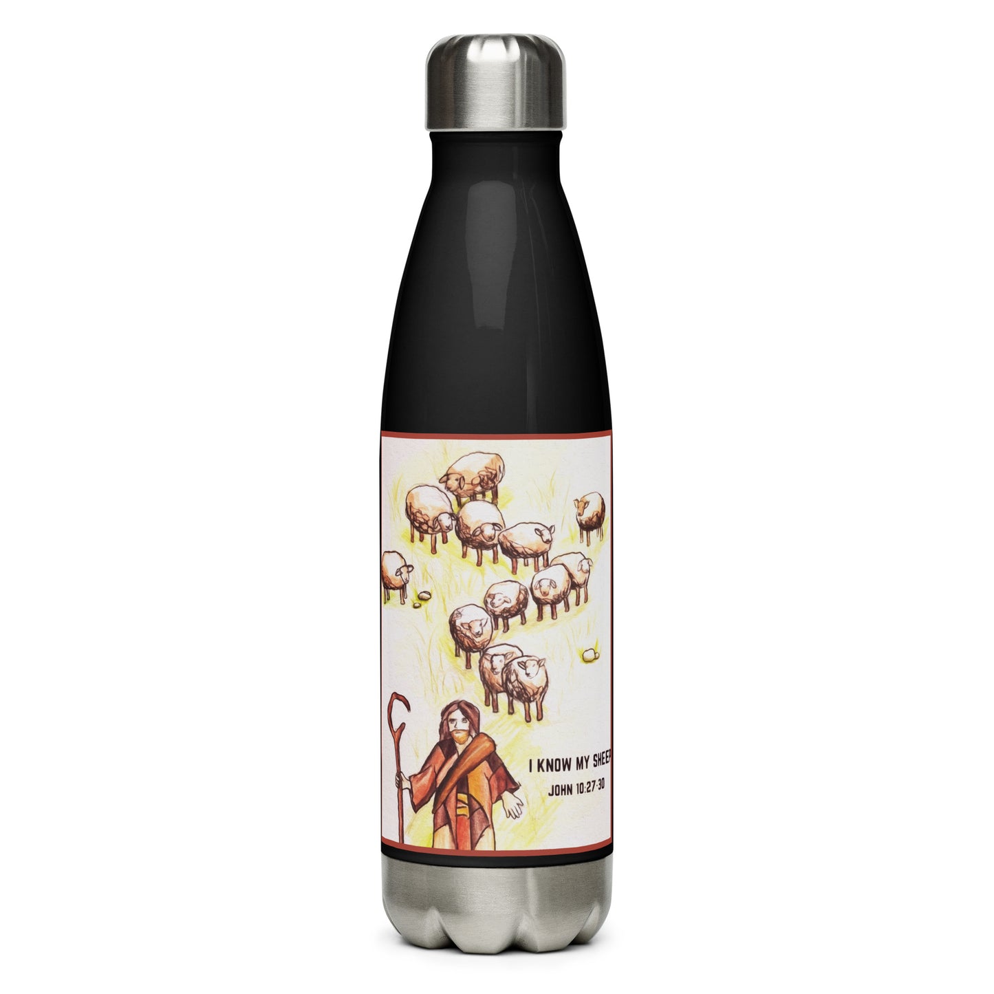 I Know My Sheep Stainless Steel Water Bottle