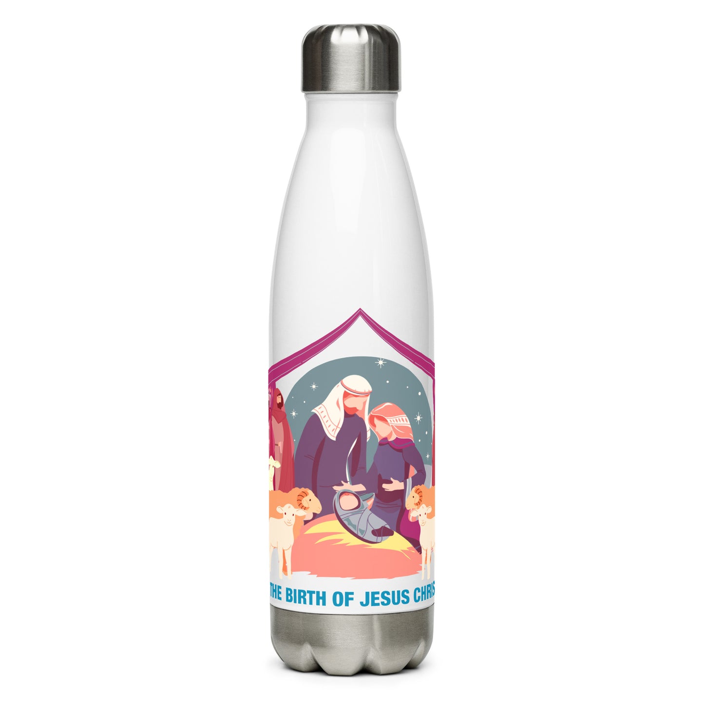 The Birth of Jesus Christ Stainless Steel Water Bottle
