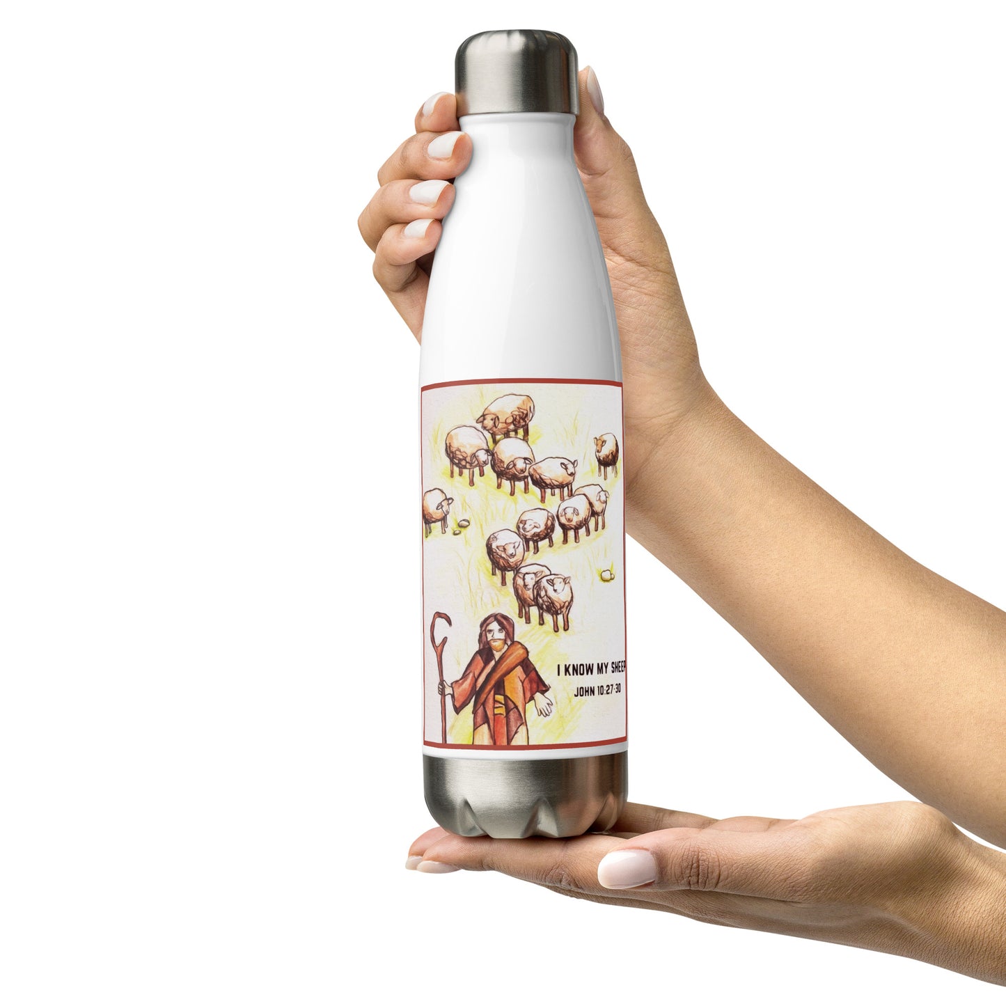 I Know My Sheep Stainless Steel Water Bottle