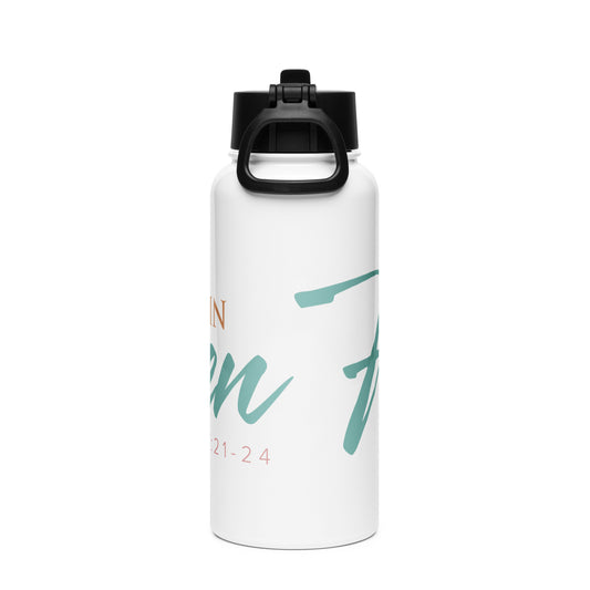 A Place in Heaven Stainless Steel Water Bottle with a Straw Lid