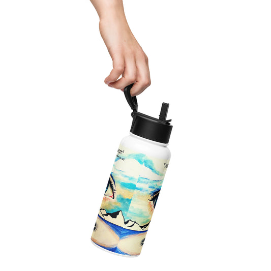 Jesus Wept Stainless Steel Water Bottle with a Straw Lid