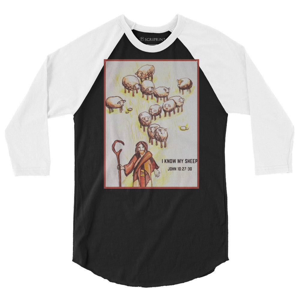 I Know My Sheep Men's 3/4 Sleeve Raglan Shirt
