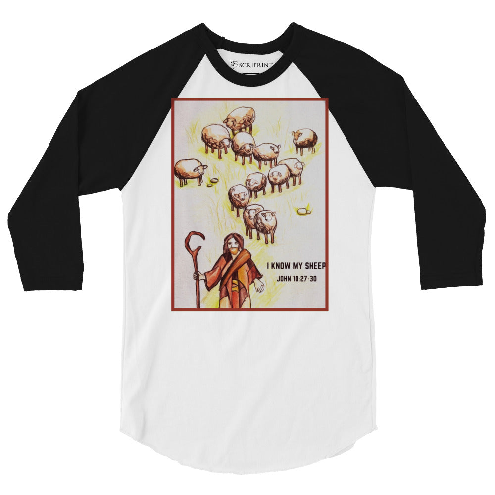 I Know My Sheep Men's 3/4 Sleeve Raglan Shirt