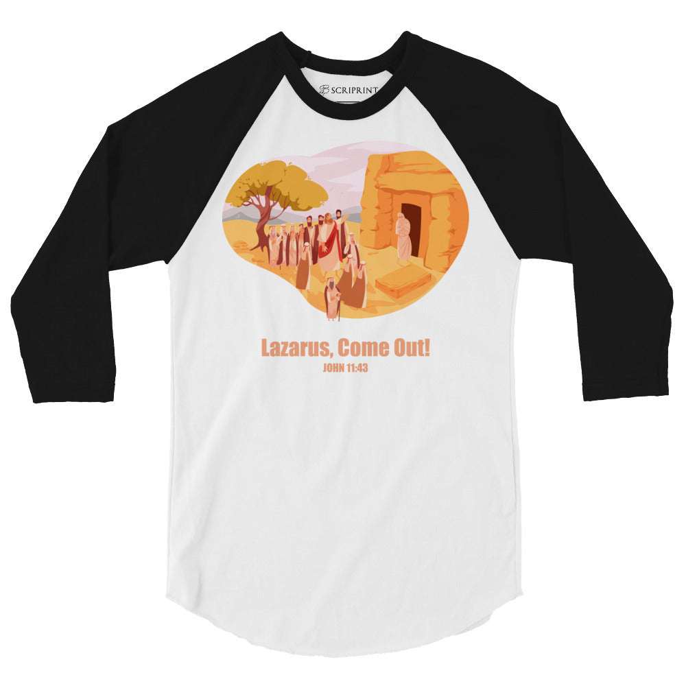 Lazarus, Come Out! Men's 3/4 Sleeve Raglan Shirt