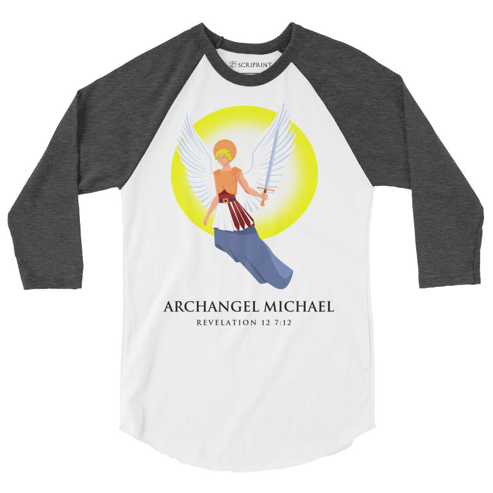 Archangel Michael Men's 3/4 Sleeve Raglan Shirt