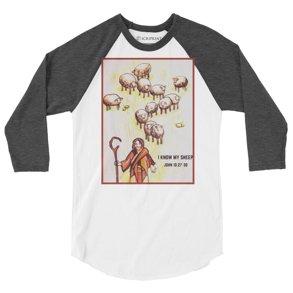 I Know My Sheep Men's 3/4 Sleeve Raglan Shirt