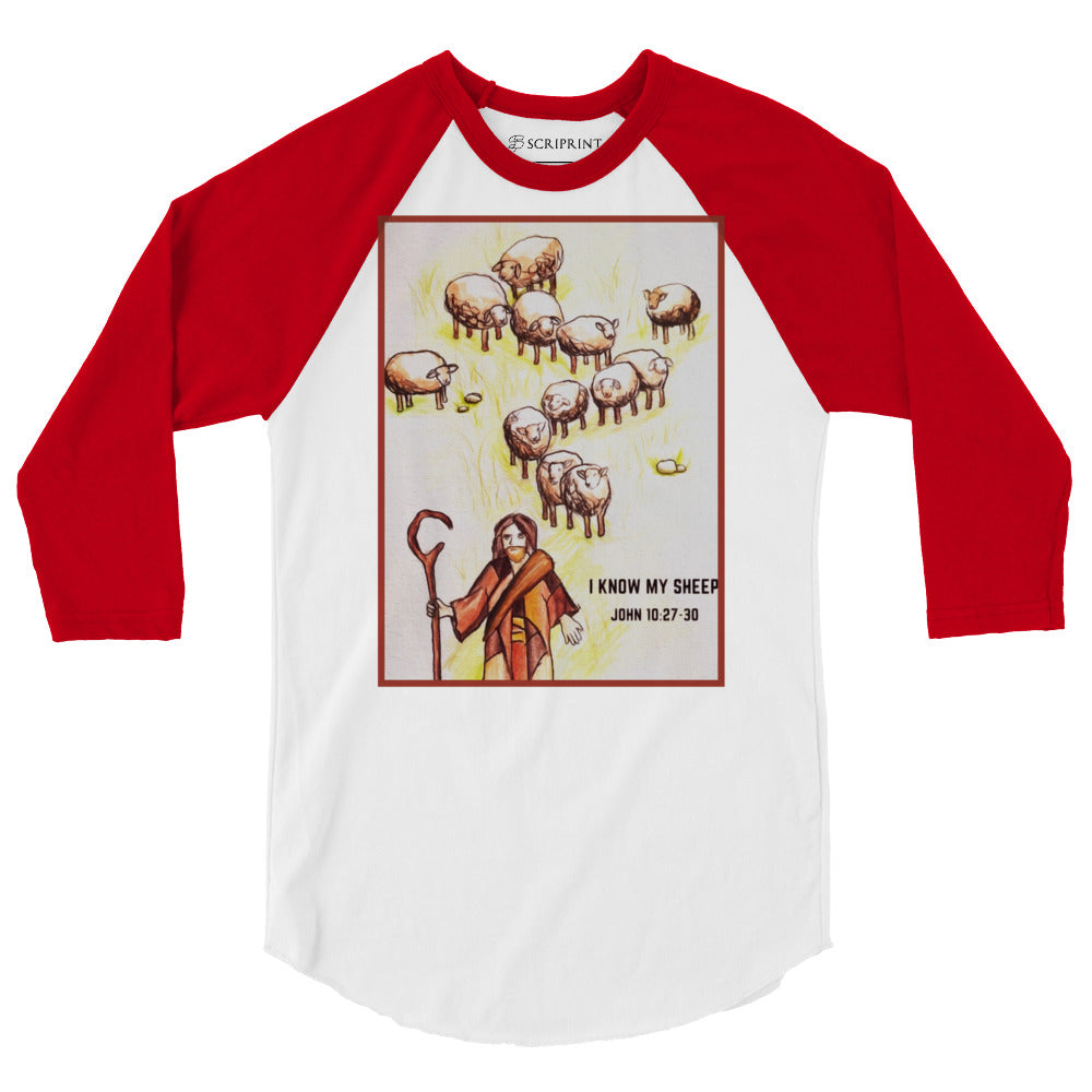 I Know My Sheep Men's 3/4 Sleeve Raglan Shirt