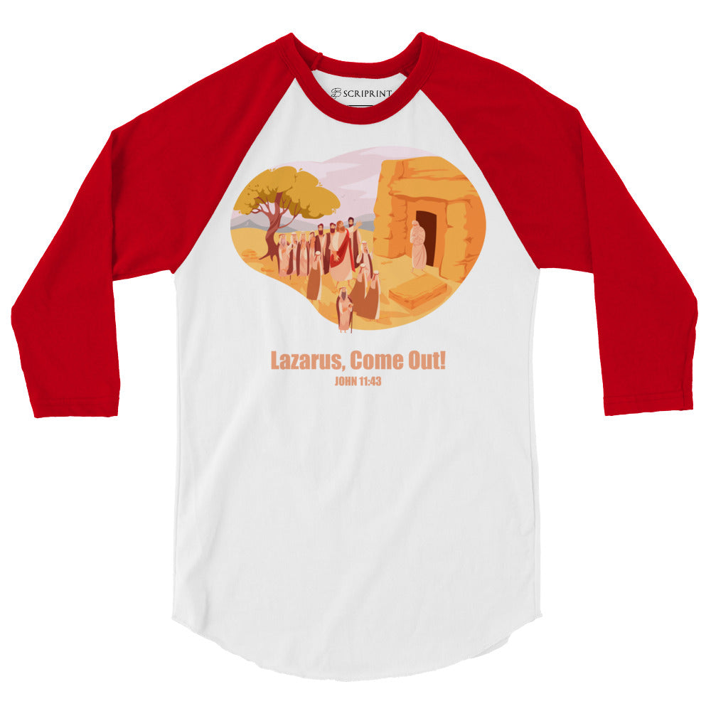 Lazarus, Come Out! Men's 3/4 Sleeve Raglan Shirt